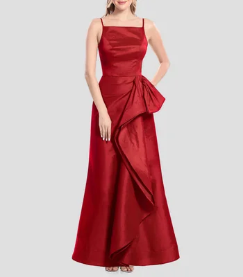 Vestido largo liso Mujer