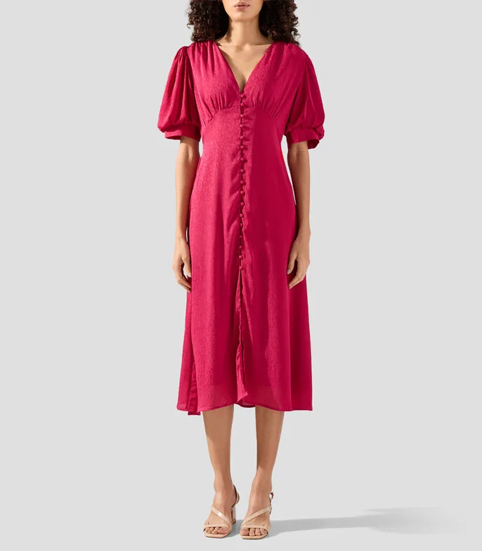 Vestido midi con estampado Micaela Mujer