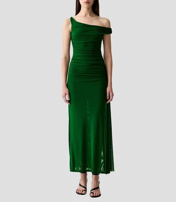 Vestido de fiesta largo liso Mujer