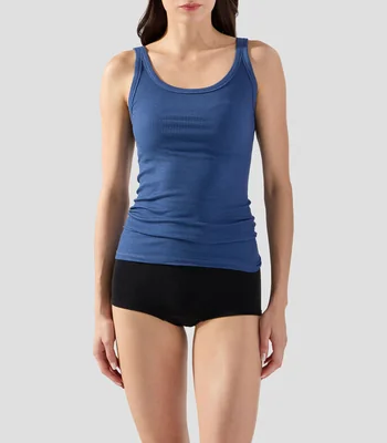 Playera de cuello redondo sin mangas lisa Mujer