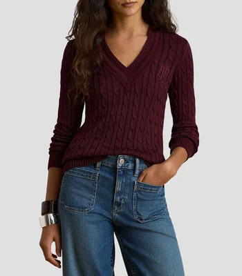 Suéter cuello V Mujer