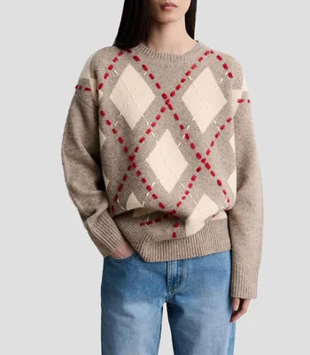 Suéter cuello redondo Mujer