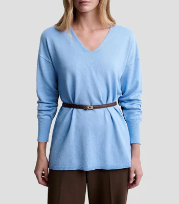 Suéter cuello V Mujer
