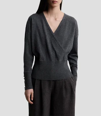 Suéter cuello V Mujer