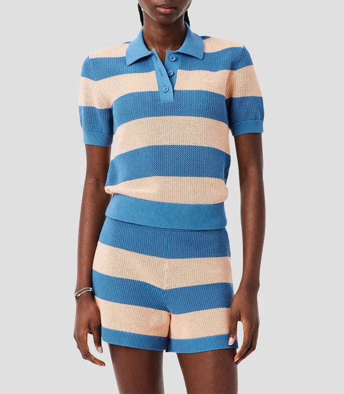 Suéter cuello tipo polo Mujer