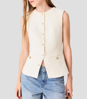 Chaleco con botones Mujer