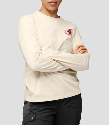 Playera cuello redondo manga larga lisa Mujer