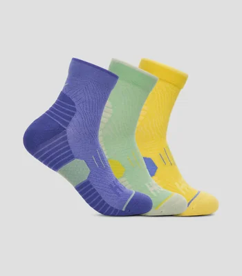 Set 3 calcetines para correr Quarter Run Unisex
