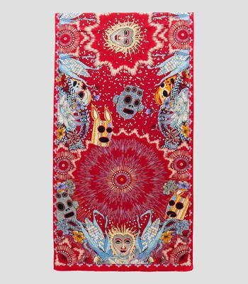 Chalina roja Máscaras Mujer