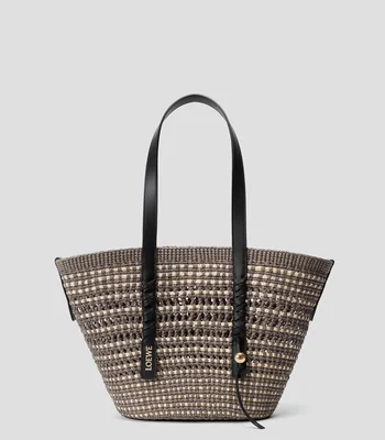Bolsa tote lisa con detalle trenzado Braid Basket Mujer