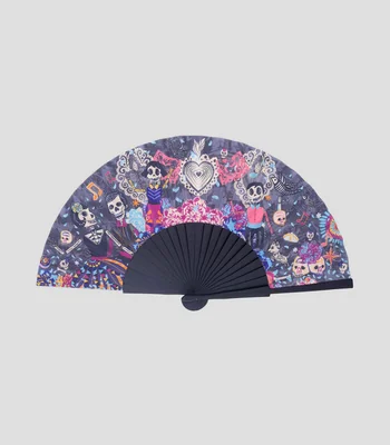 Abanico negro con gris estampado Catrines Mujer