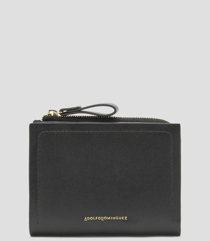 Cartera en piel lisa Mujer