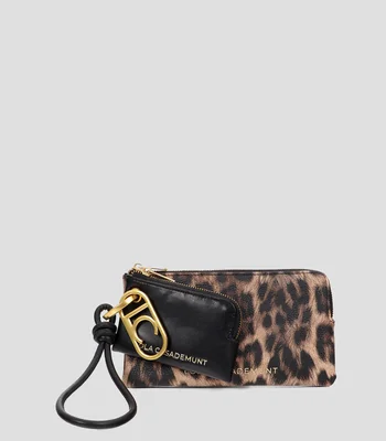 Monedero Doble Leopardo Mujer