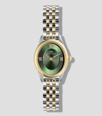 Reloj para Mujer Ophelia casual Verde, Dorado