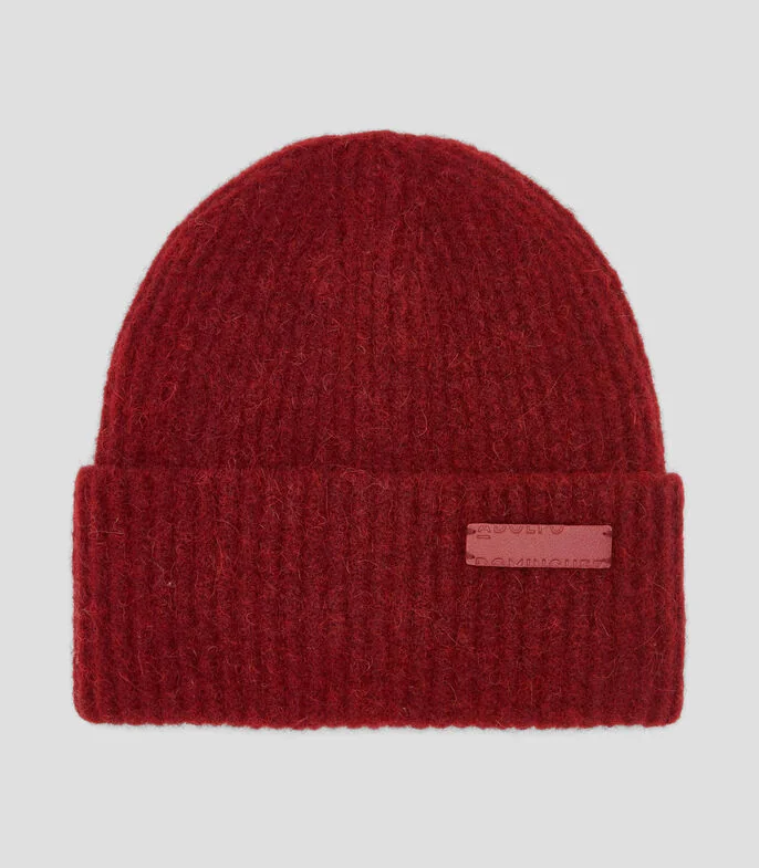 Gorro en tejido de punto liso Mujer