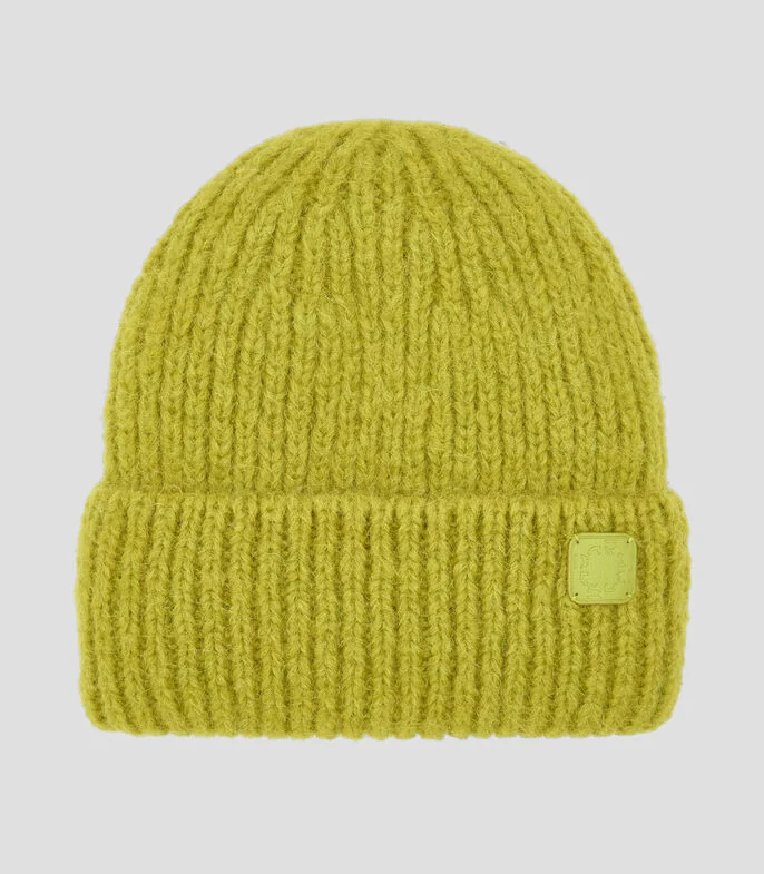 Gorro en tejido de punto liso Mujer
