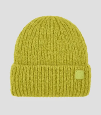 Gorro en tejido de punto liso Mujer