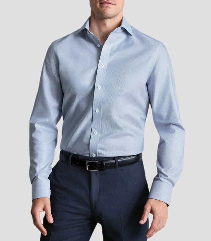 Camisa Microdiseño Manga Larga Hombre