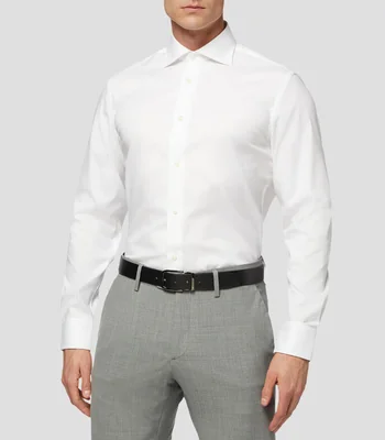 Camisa de Vestir lisa manga larga Hombre