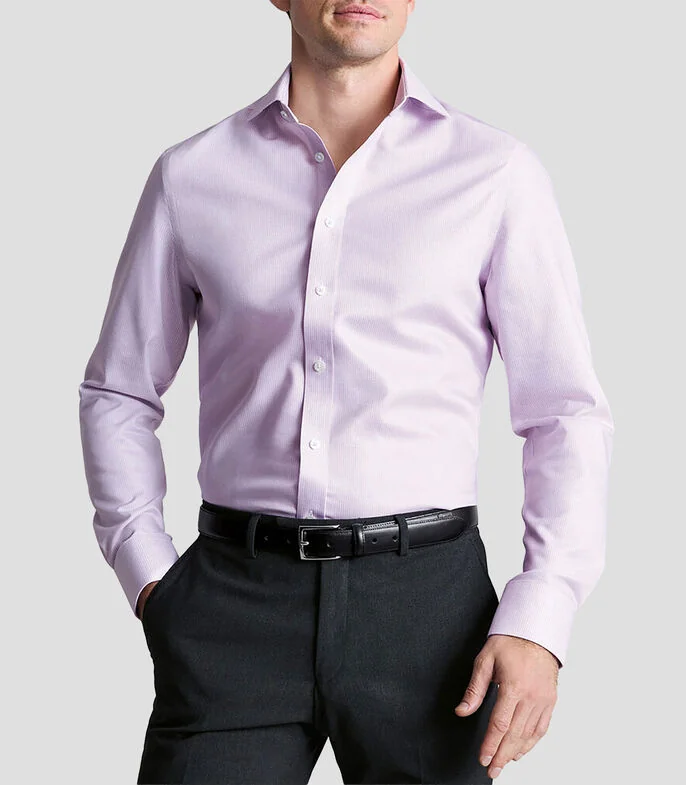 Camisa Microdiseño Manga Larga Hombre
