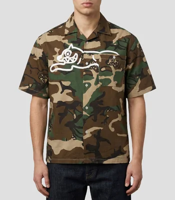 Camisa estampada manga corta Hombre