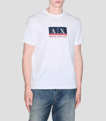 Playera cuello redondo manga corta con estampado Hombre