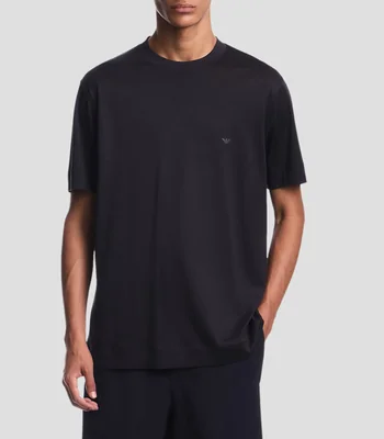 Playera cuello redondo manga corta lisa Hombre