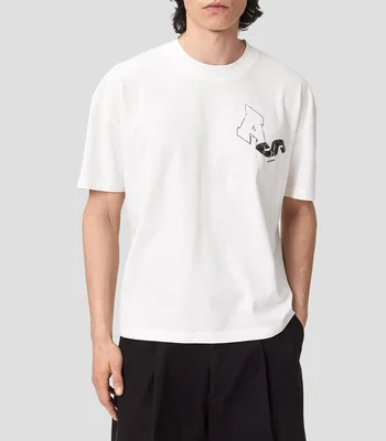 Playera cuello redondo manga corta estampada Hombre