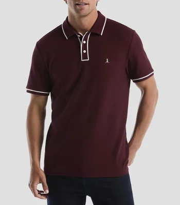 Playera tipo polo manga corta lisa Hombre
