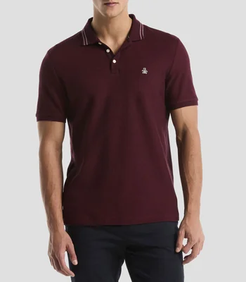 Playera tipo polo manga corta lisa Hombre