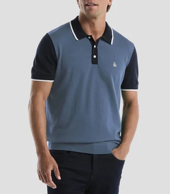 Playera tipo polo manga corta lisa Hombre