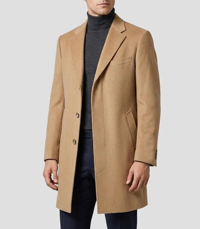 Abrigo midi con botonadura Hombre