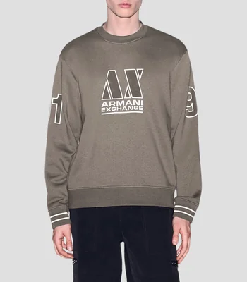 Sudadera lisa cuello redondo Hombre