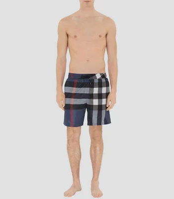 Traje de baño corto con cuadros Hombre