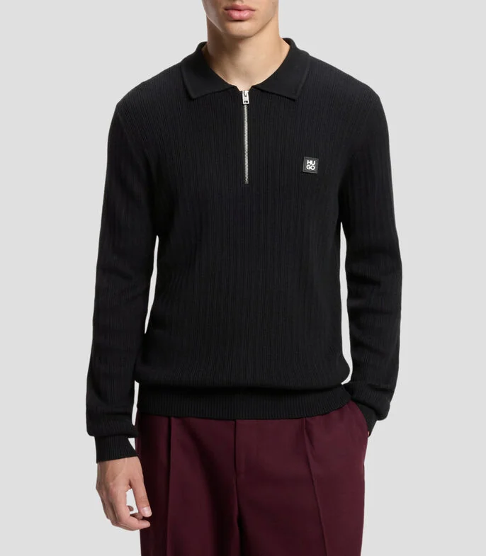 Suéter cuello polo Hombre