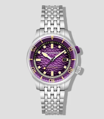 Reloj para Hombre Bradner Automatic Iris Depth Casual Plateado, Púrpura
