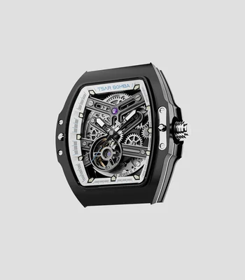 Cabezal de Reloj para Hombre Deportivo Atómica Intercambiable Automático Fibra de Carbono
