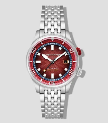 Reloj para Hombre Bradner Automatic Casual Plateado, Burgundy