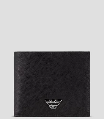 Cartera bifold con líneas Hombre