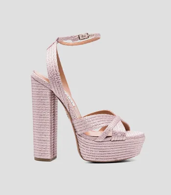 Sandalias con tacón alto ancho y plataforma Sundance Plateau Mujer