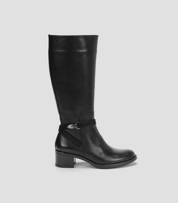 Botas largas con Tacón Ancho de 3.3 cm Mujer