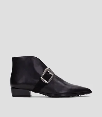 Botines con Tacón Ancho de 2.4 cm Mujer