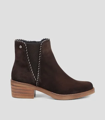Botines con Tacón Ancho de 2.7 cm Mujer