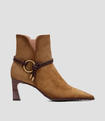 Botines con Tacón cuadrado de 7 cm Mujer