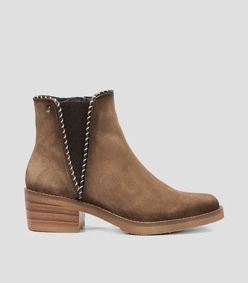 Botines con Tacón Ancho de 3.3 cm Mujer
