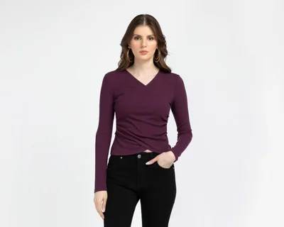 Playera Cuello V Jennifer Lopez para Mujer