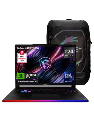 Laptop gamer raider 16 max hx b2wi-269mx 16 pulgadas qhd+ intel core ultra 9 nvidia geforce rtx 5080 32 gb ram 1 tb