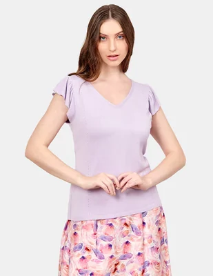Blusa manga corta para mujer