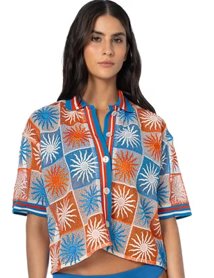 Salida de playa con botones para mujer