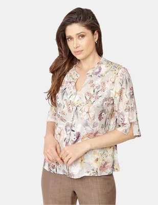 Blusa manga al codo para mujer